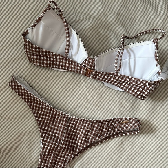 White fox boutique swim set choc gingham - Picture 2 of 5